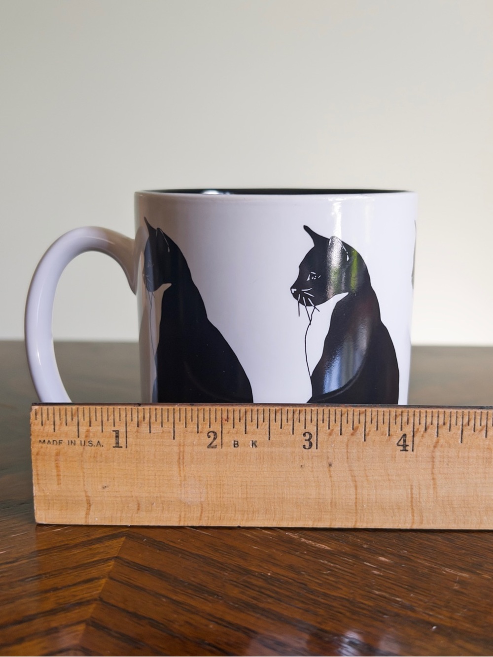Vintage Tuxedo Cat Mug, Black and White Cat Coffee Tea Mug - Picture 3 of 9